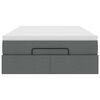 vidaXL Estructura de cama otomana colchón tela gris oscuro