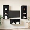 vidaXL Conjunto de mueble de TV Roble Negro 37 x 37 x 107 cm