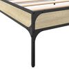 vidaXL Estructura cama madera ingenier&iacute;a metal roble Sonoma 100x200 cm