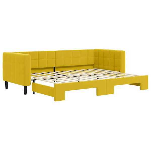 vidaXL Sofá cama nido terciopelo amarillo 80x200 cm