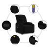vidaXL Sillón reclinable de masaje elevable tela negro