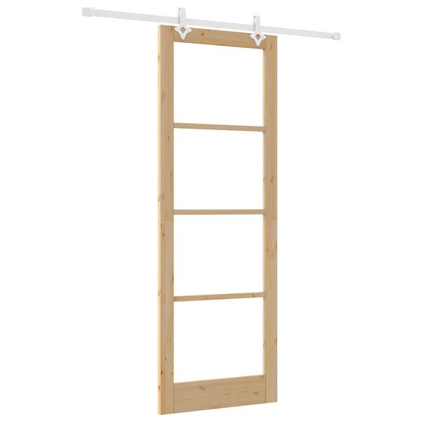 vidaXL Puerta Corredera Natural 83 x 232 cm
