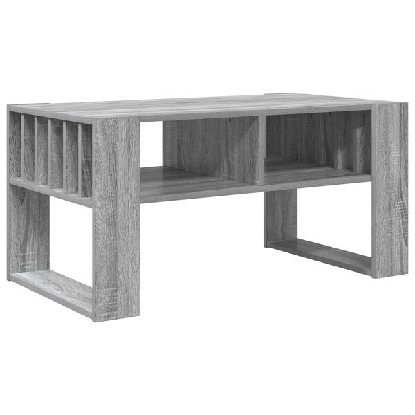 vidaXL Mesa de Caf&eacute; Gris Sonoma 92 x 49,5 x 45 cm Madera de ingenier&iacute;a