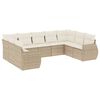 vidaXL Set de sof&aacute;s de jard&iacute;n 9 pzas con cojines rat&aacute;n sint&eacute;tico beige