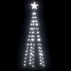 vidaXL &Aacute;rbol de Navidad c&oacute;nico 70 LED blanco fr&iacute;o 50x120 cm