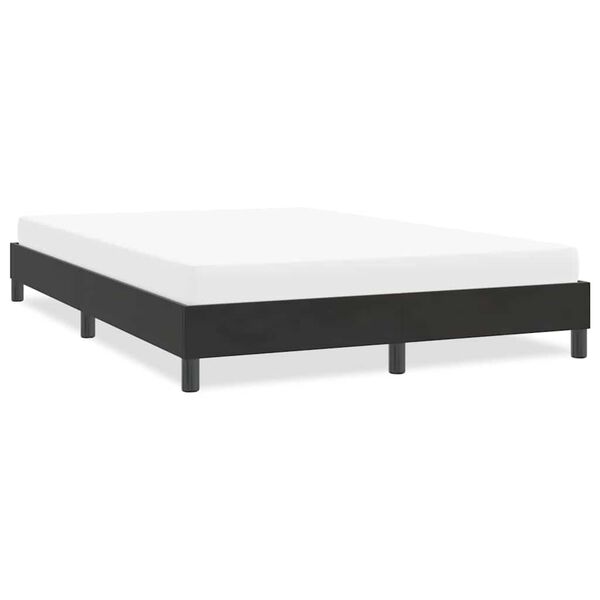 vidaXL Estructura de cama sin colch&oacute;n terciopelo negro 140x210 cm