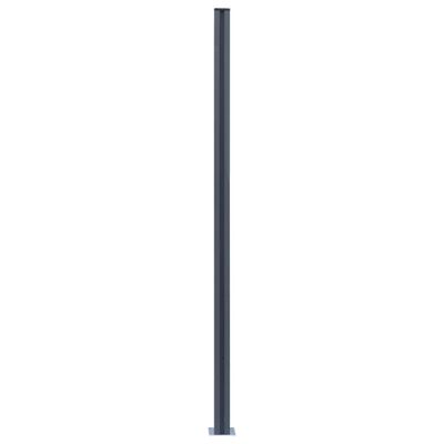 vidaXL Postes de valla 3 unidades aluminio gris oscuro 185 cm