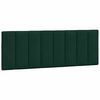 vidaXL Cabecero de cama acolchado Hanko terciopelo verde oscuro 120 cm