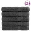 vidaXL Toallas premium SOLUND 25 uds antracita 100x200 cm 600 gsm