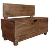 vidaXL Banco de madera maciza de caoba 86x40x60 cm