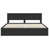 vidaXL Estructura de cama Negro 200 x 200 cm Madera Ingenieril