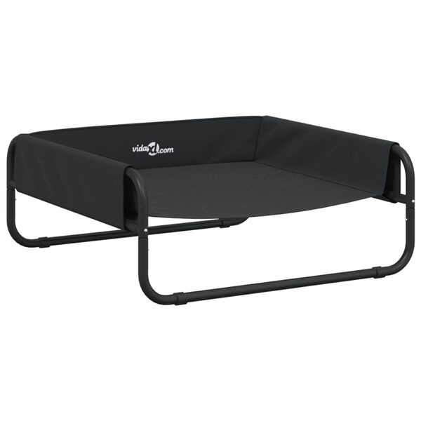 vidaXL Cama elevada para perros tela oxford y acero gris antracita