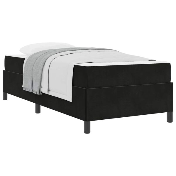 vidaXL Estructura de cama con colch&oacute;n Negro 80 x 200 cm tela