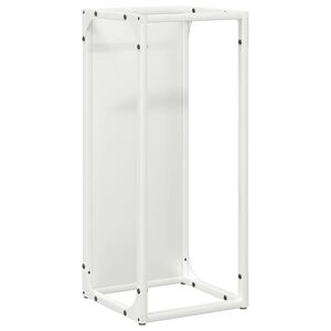 vidaXL Le&ntilde;ero blanco 25x25x60 cm Acero laminado en fr&iacute;o