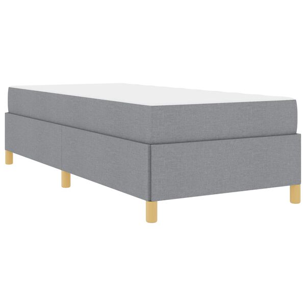 vidaXL Estructura de cama con colch&oacute;n Gris Claro 80 x 200 cm tela
