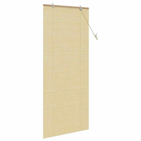 vidaXL Estor enrollable con cortinas Naturaleza 80 x 220 cm Bamb&uacute;