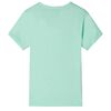 Camiseta infantil de manga corta verde claro 140