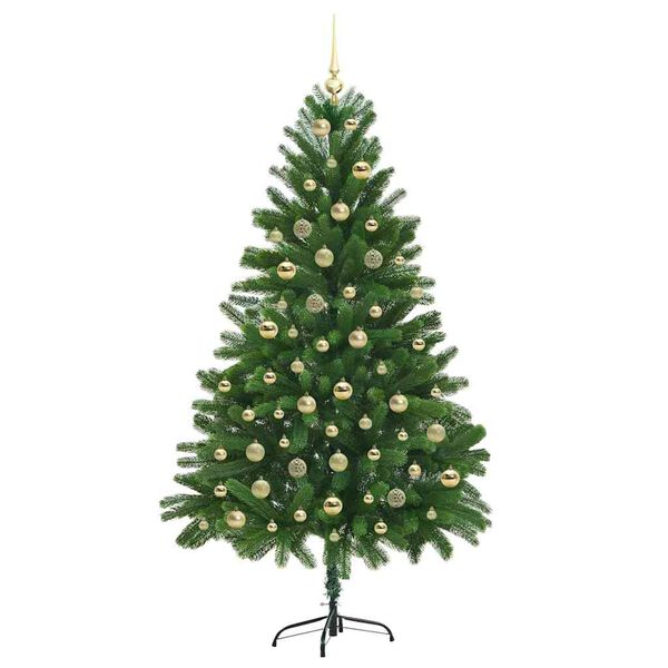 vidaXL Árbol de Navidad con 300 LED con soporte Verde 180 cm PE