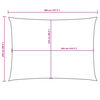 vidaXL Toldo de vela rectangular tela Oxford naranja 2,5x4 m