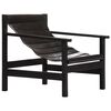 vidaXL Sill&oacute;n de relajaci&oacute;n de cuero aut&eacute;ntico negro