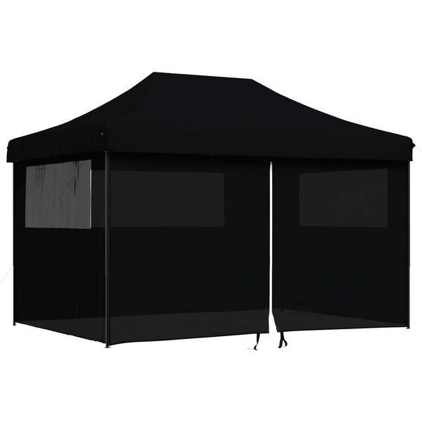 vidaXL Carpa de Fiesta Negro 279 x 410 x 315 cm Tela Oxford