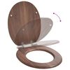 vidaXL Asiento de WC 2 pcs Marr&oacute;n 44 x 38 cm Tablero de MDF