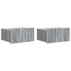 vidaXL Mesita de Noche de Pared 2 uds. Gris Sonoma 49 x 34,5 x 24 cm