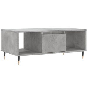 vidaXL Mesa de centro madera contrachapada gris hormig&oacute;n 90x50x36,5 cm