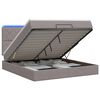 vidaXL Cama tipo otomana con colch&oacute;n y LED Topo 140 x 200 cm Tela