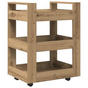 vidaXL Carro de Cocina Roble artisan 60 x 45 x 80 cm