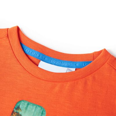 Camiseta infantil naranja oscuro 92