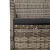 vidaXL Set de muebles de jard&iacute;n 4 pzas y cojines rat&aacute;n sint&eacute;tico gris