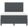 vidaXL Cama tipo Box Spring Gris Oscuro y Blanco 203 x 160 x 128 cm