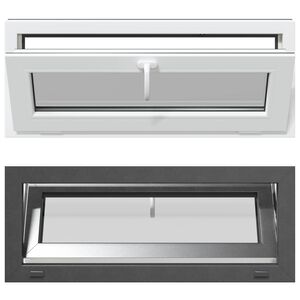 vidaXL Ventana de s&oacute;tano RISOR 110 x 40 cm PVC y vidrio