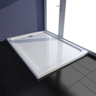 vidaXL Plato de ducha rectangular de ABS blanco 80x110 cm