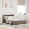 vidaXL Cama canapé hidráulica almacenaje sin colchón taupe 120x200 cm
