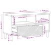 vidaXL Unidades de TV Madera de Acacia S&oacute;lida Madera contrachapada
