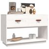 vidaXL Mueble para TV madera maciza de pino blanco 90x40x60 cm