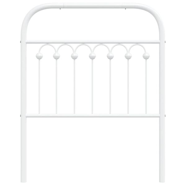 vidaXL Cabecero de metal blanco 80 cm