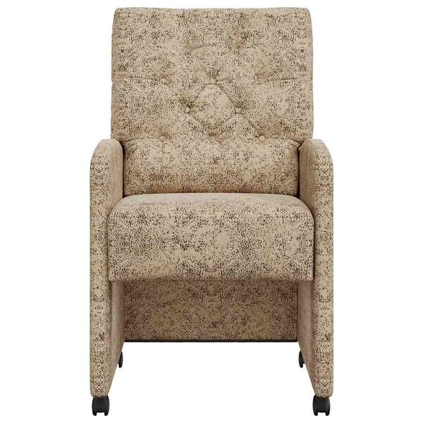 vidaXL Sillas de Comedor con Ruedas 2 pcs Gris claro 58 x 67 x 97 cm