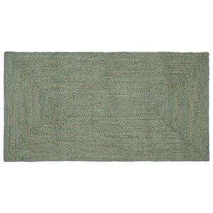 vidaXL Alfombra de &aacute;rea Verde oliva 80 x 150 cm yute