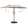 vidaXL Parasol de jardín Taupé 385 x 209 x 244 cm tela