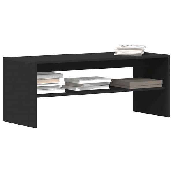 vidaXL Mueble para TV madera contrachapada negro100x40x40 cm
