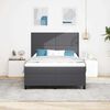 vidaXL Cama Box Spring LED Gris Oscuro y 160 x 200 cm Tela de Pana