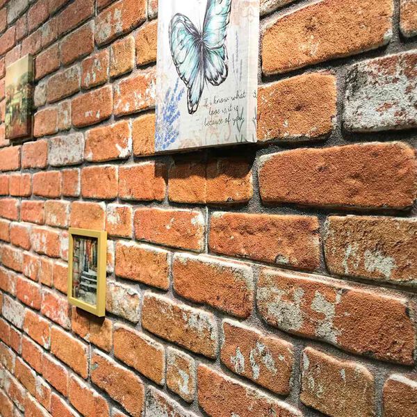 vidaXL Paneles de pared 3D dise&ntilde;o de ladrillo 10 uds EPS marr&oacute;n claro