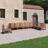 vidaXL Muebles de jard&iacute;n 8 piezas marr&oacute;n miel madera maciza de pino