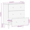 vidaXL Armario auxiliar madera maciza de mango 60x33x75 cm