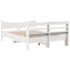 vidaXL Estructura de cama con cabecero madera de pino blanco 150x200cm