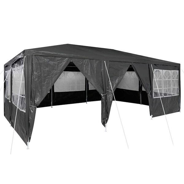 vidaXL Carpa de Fiesta Antracita y Blanco 600 x 400 x 266 cm
