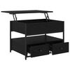 vidaXL Mesa de Caf&eacute; Roble Negro 70 x 50 x 54.5 cm Madera de ingenier&iacute;a